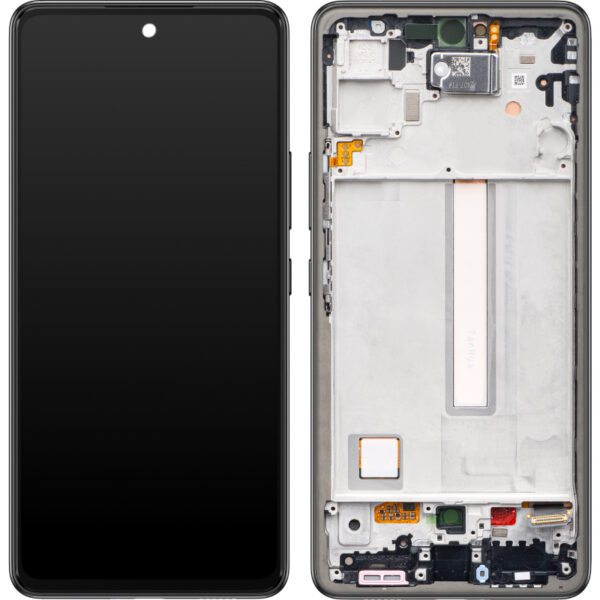 Display Ecran OLED pentru Samsung Galaxy A53 5G A536, Premium, Cu rama, Negru + Folie sticla cadou
