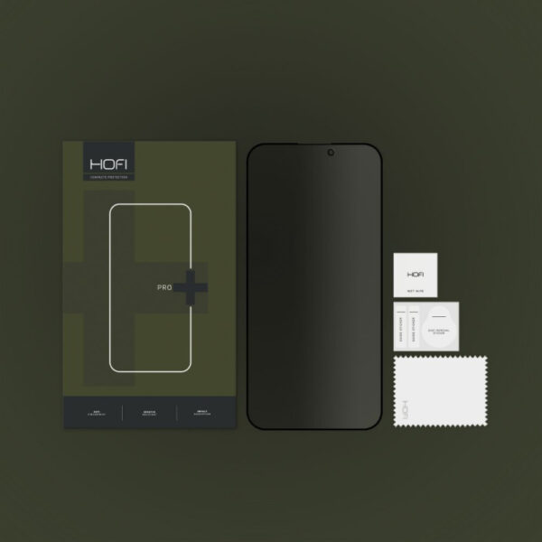 Folie De Protectie Ecran Privacy HOFI PRO+ Pentru Apple IPhone 15 Pro Max, Sticla Securizata, Full Glue - imagine 2