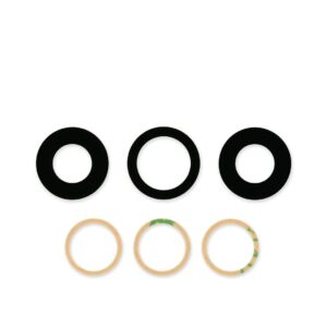 Geam Camera Spate iPhone 12 Pro , Wide + Ultrawide + Telephoto,  Negru ,doar sticla cu adeziv , set complet